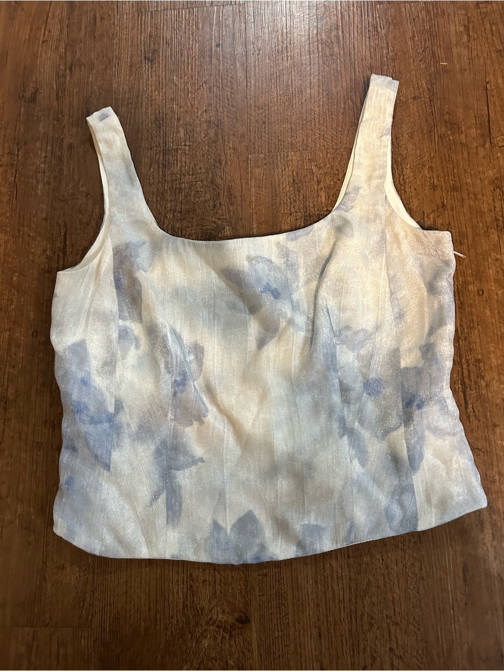 Vintage 90s Giorgio Armani Le Collezioni Floral Tank Top Size 8 Made Italy